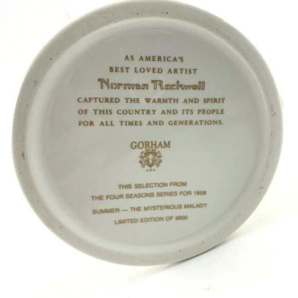 Norman Rockwell Gorham Limited, "The Mysterious Malady" Stein. #704 of 9,800. - Picture 8 of 10